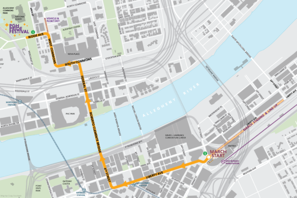 Pittsburgh Pride 2026 Pittsburgh Pride 2026 Pride March Route Map 2026 600x400 